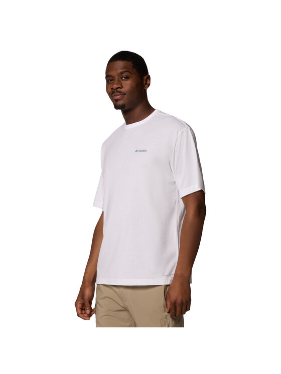 Columbia Columbia T-shirt Columbia Cedar Trail Back Graphic Tee Bianco Regular Fit