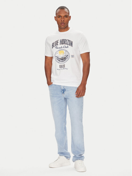 Guess Guess Marškinėliai M5YI69 KBW41 Balta Regular Fit