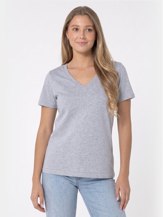 BASICLO BASICLO T-Shirt BSL-005-20 Szary Regular Fit