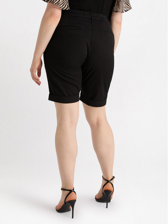 Fiorella Rubino Fiorella Rubino Szorty materiałowe P716T004798N033 Czarny Regular Fit