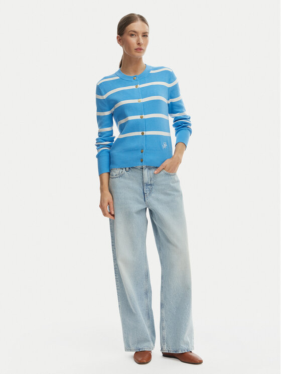 Tommy Hilfiger Tommy Hilfiger Kardigāns WW0WW49617 Zils Regular Fit