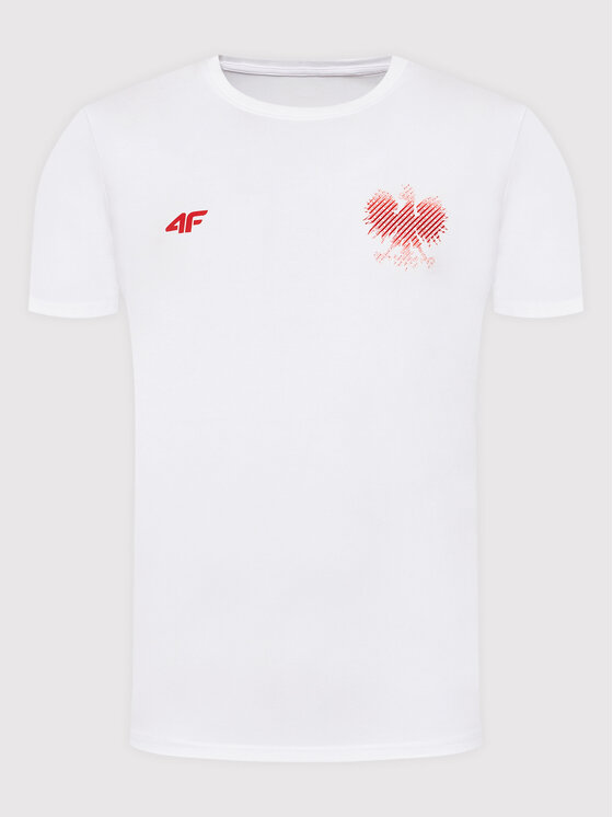 4F 4F T-Shirt R4L21-TSM950 Biały Regular Fit