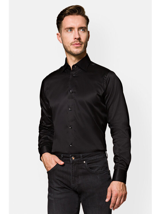 Lancerto Lancerto Koszula Blackburn KO073122000029 Czarny Slim Fit