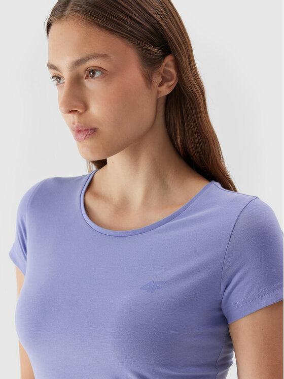 4F 4F T-shirt 4FAW23TTSHF0906 Plava Slim Fit