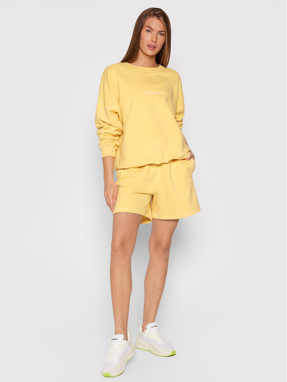 Felpa Flora PL-BL-FO-00024 Giallo Oversize