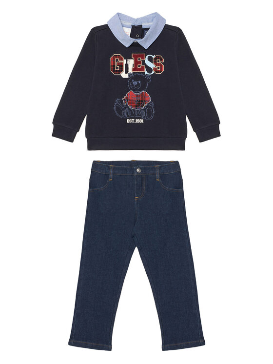 Guess Guess Set Sweatshirt und Stoffhose N6BG01 K6105 Dunkelblau Regular Fit