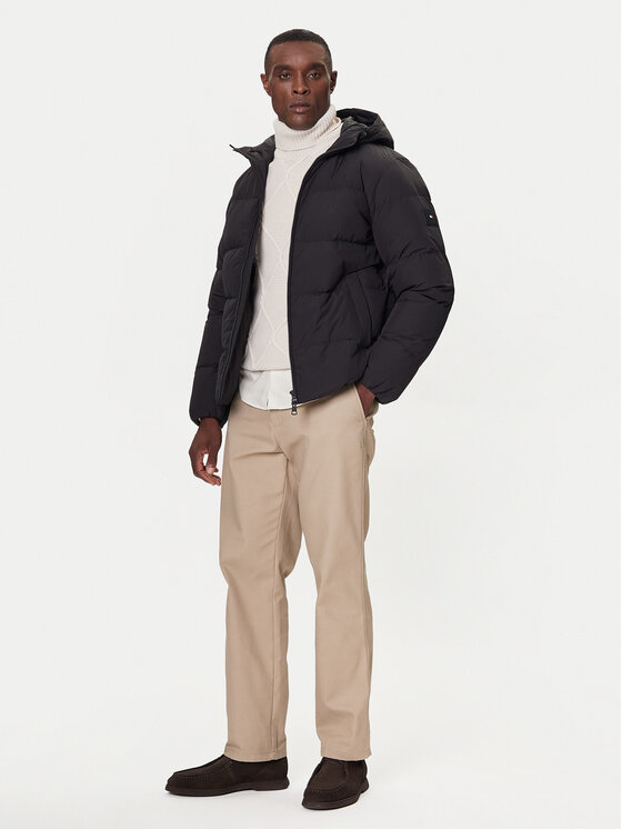 Tommy Hilfiger Tommy Hilfiger Pehelykabát MW0MW40616 Fekete Regular Fit