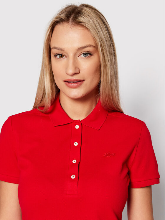 Polo lacoste rouge slim fit top