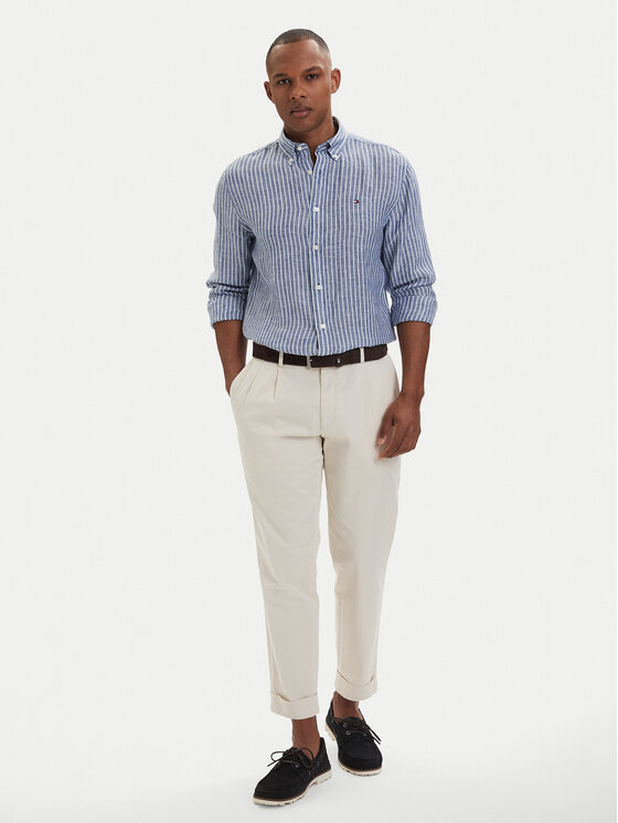 Tommy Hilfiger Tommy Hilfiger Košulja Bengal MW0MW42400 Plava Regular Fit