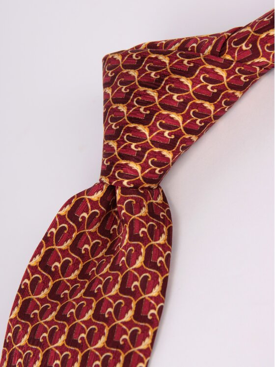 ELSNER ELSNER Γραβάτα JEDWAB PRINT ŻAKARD A1171 Μπορντό