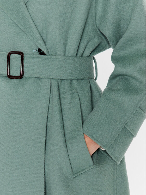 Weekend Max Mara Weekend Max Mara Wollmantel Cobalto 2350110137 Grün Regular Fit