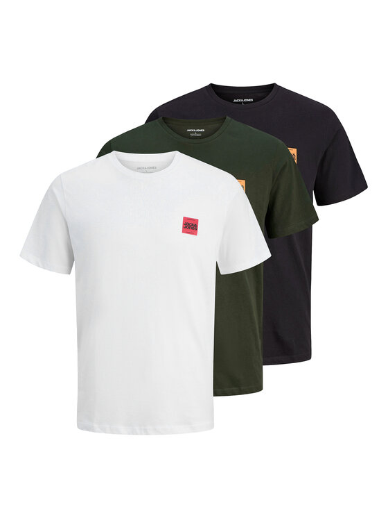 Jack & Jones Jack & Jones Komplekt kolmest t-särgist Brandy 12288298 Värviline Regular Fit