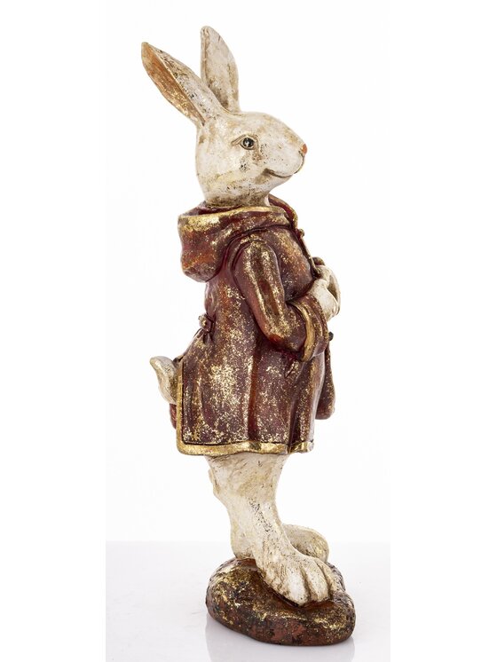 MIAhome MIAhome Figurka królik MALJUNA-2 w płaszczu z kapturem Kolorowy