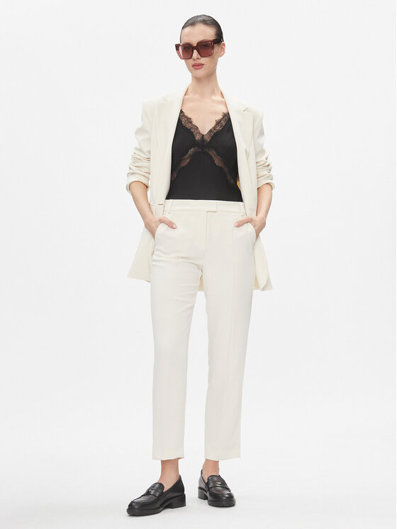 MAX&Co. MAX&Co. Spodnie materiałowe Gennaio Biały Regular Fit