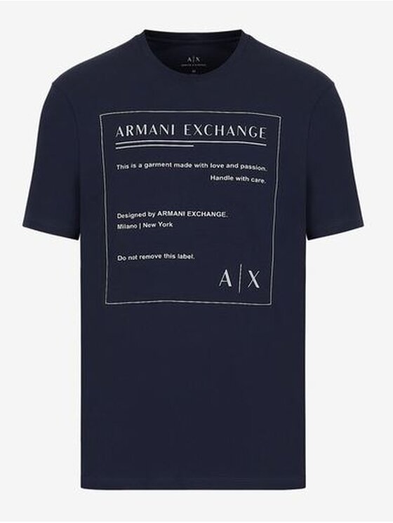 Armani Exchange Armani Exchange T-Shirt 3LZTHD ZJH4Z 15BA Niebieski Regular Fit