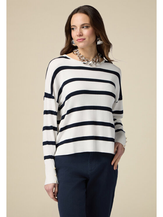 Oltre Oltre Cardigan M365E001710N0R2 Bianco Over Fit