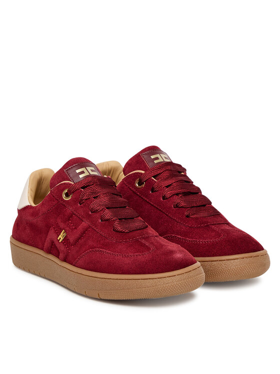 Elisabetta Franchi Elisabetta Franchi Sneakersy Low Cut Lace Up F4A9-E0340-0071 S Bordowy