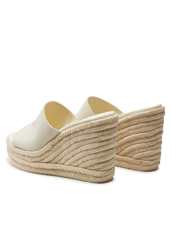 Calvin Klein Jeans Espadrilles Slide Wedge Rope Sandal Ml Btw YW0YW01356 Ecru Modivo