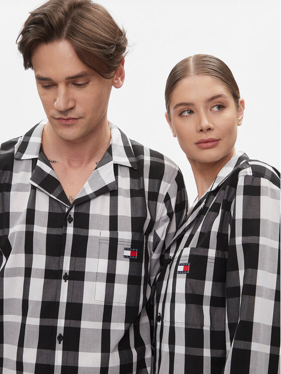 Tommy Jeans Tommy Jeans Pižama UU0UU00084 Črna Regular Fit