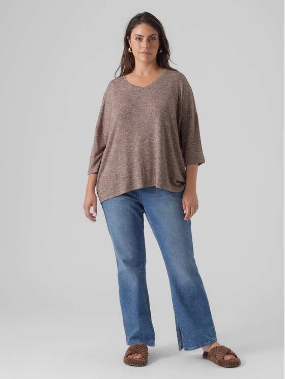 Vero Moda Curve Vero Moda Curve Blūze Brianna 10297287 Brūns Regular Fit