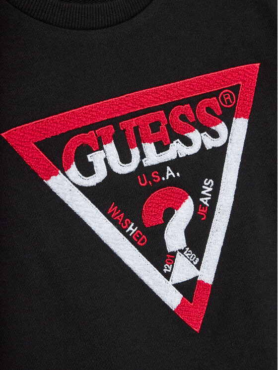 Guess Guess Μπλούζα L4BQ08 KAD73 Μαύρο Relaxed Fit