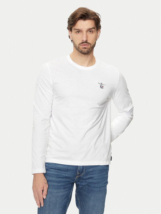 Aeronautica Militare Aeronautica Militare Longsleeve 242TS2305J592 Bianco Regular Fit