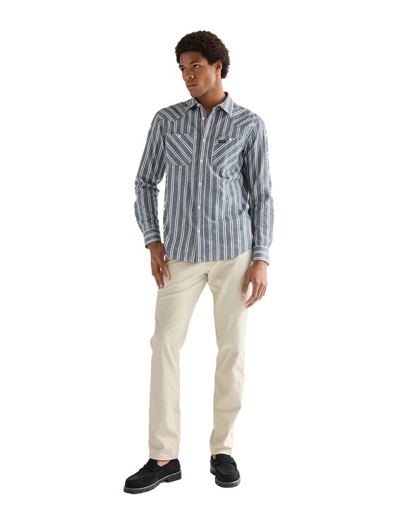 Wrangler Wrangler Koszula 112378120 Niebieski Regular Fit