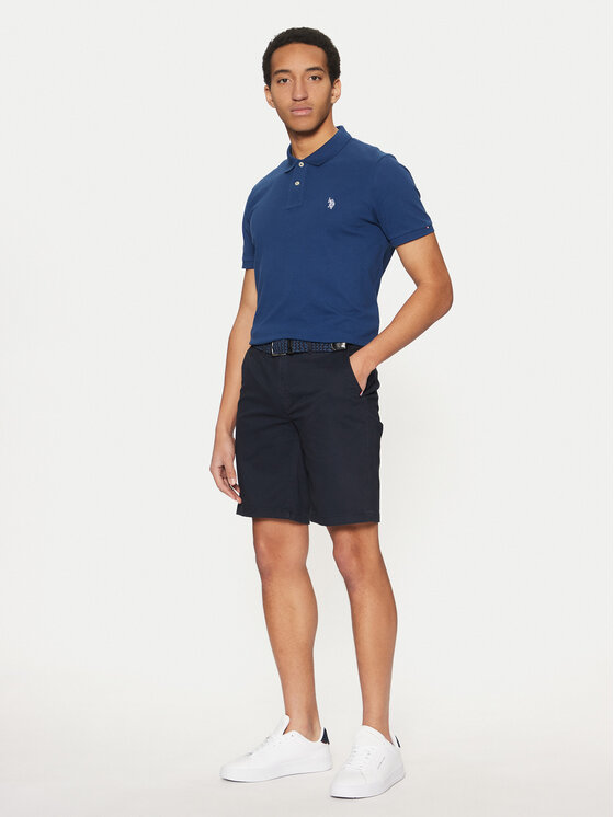 U.S. Polo Assn. U.S. Polo Assn. Pantalon scurți din material MUP3338 Bleumarin Regular Fit