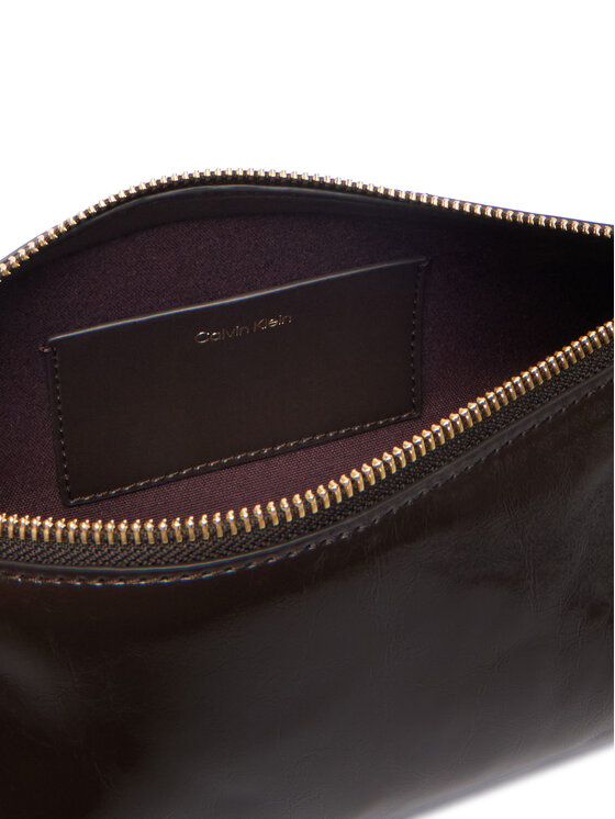 Calvin Klein Calvin Klein Ročna torba Foil Logo Glossy Conv Bag LV04F3738G Rjava