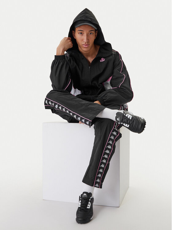 Kappa Kappa Geacă de vânt Banda Silas 37222WW Negru Comfort Fit