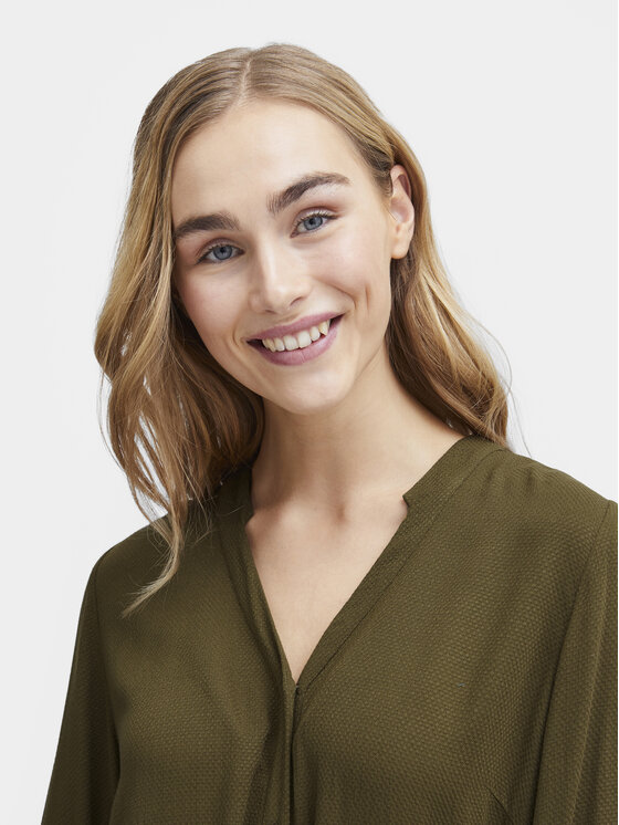 Fransa Fransa Sukienka koszulowa 20613327 Zielony Regular Fit