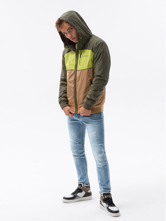Ombre Ombre Bunda pro přechodné období C447 Zelená Regular Fit