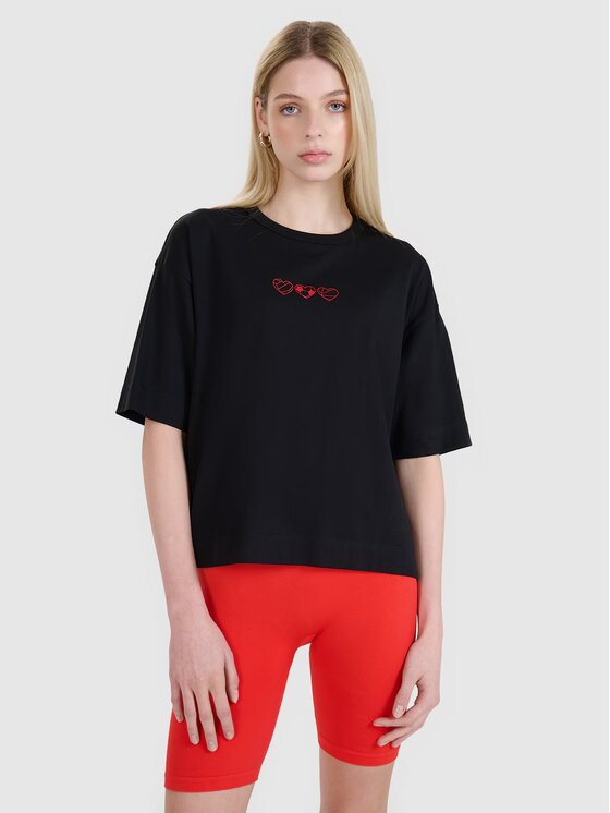 4F 4F T-shirt 4FRSS25TTSHF2873-20S Nero Oversize