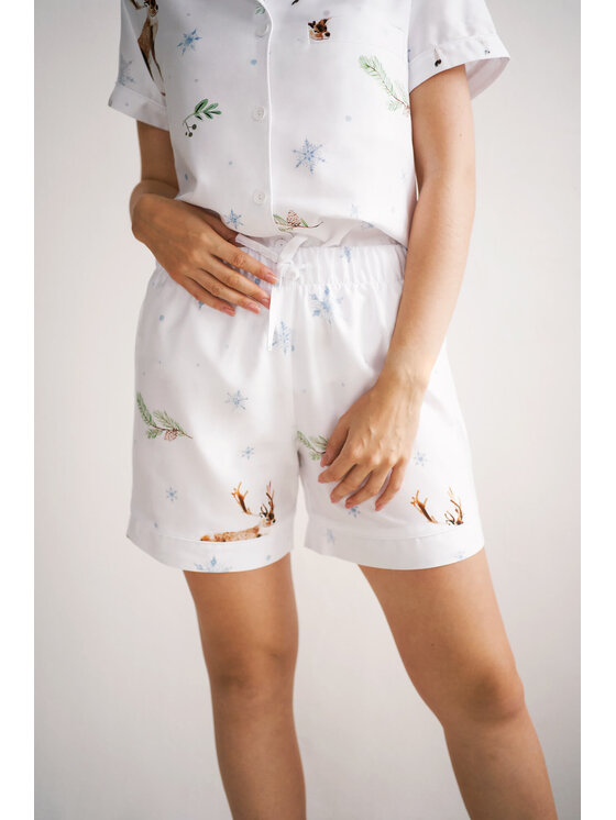 White pocket White pocket Piżama Satynowa Biały Regular Fit