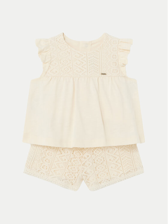 Mayoral Mayoral Set Top und Shorts 1235 Écru Regular Fit