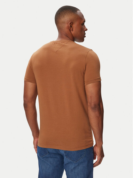 Tommy Hilfiger Tommy Hilfiger T-Shirt MW0MW10800 Καφέ Slim Fit