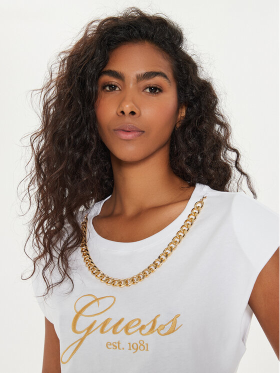 Guess Guess Тишърт W4YI16 I3Z14 Бял Regular Fit