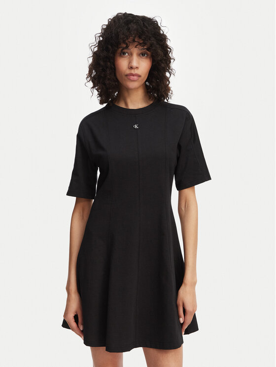 Calvin Klein Jeans Calvin Klein Jeans Kleid für den Alltag LV047F229G Schwarz Regular Fit