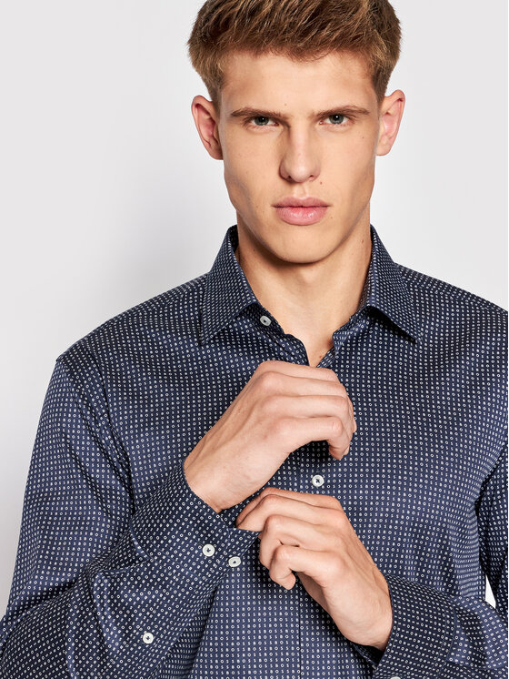 Camicia Hank 50473311 Blu scuro Slim Fit