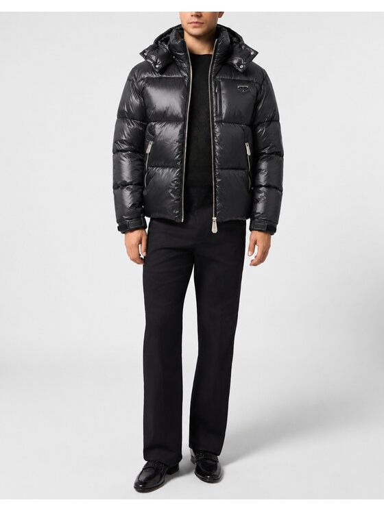 PHILIPP PLEIN PHILIPP PLEIN Kurtka bomber 31549 Czarny Regular Fit