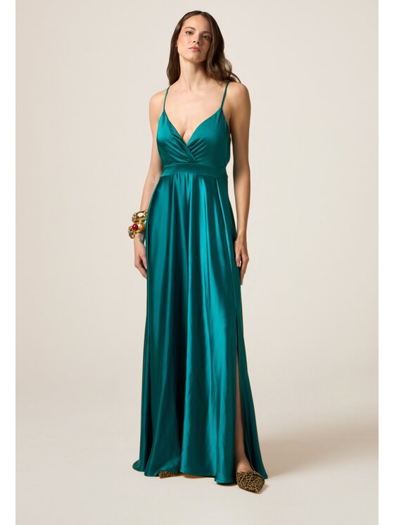 Oltre Oltre Abito da sera 7377R004922N025 Turchese A-Line Fit