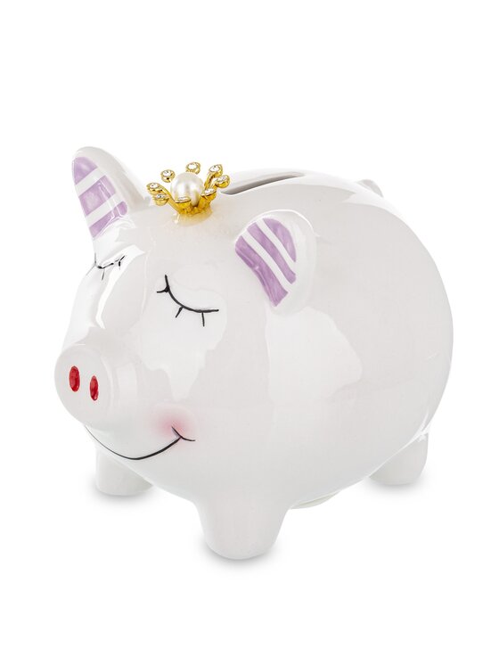 MIAhome MIAhome Skarbonka ceramiczna świnka PIGGY Biały