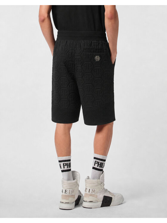 PHILIPP PLEIN PHILIPP PLEIN Sportovní kraťasy 31041 Černá Jogger Fit