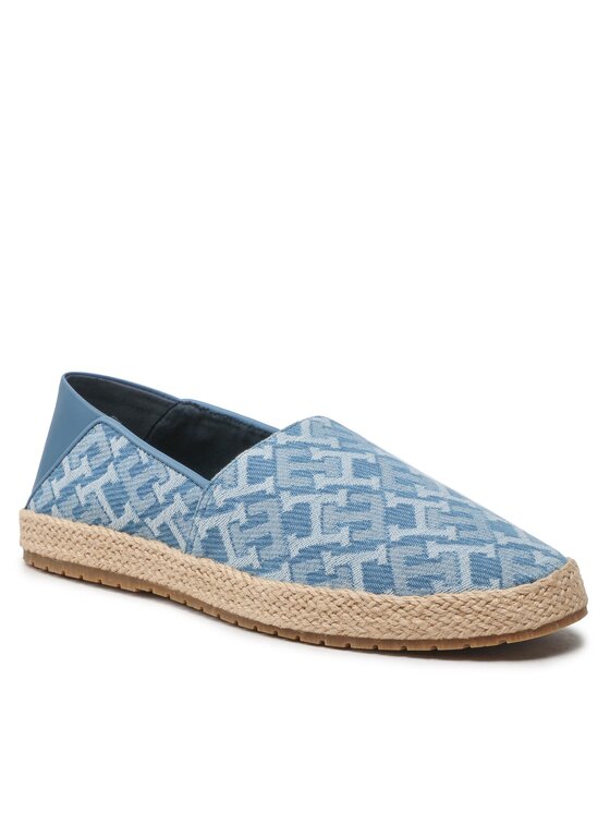 Tommy Hilfiger Espadrile Th Espadrille Classic Monogram FM0FM04530 Albastru