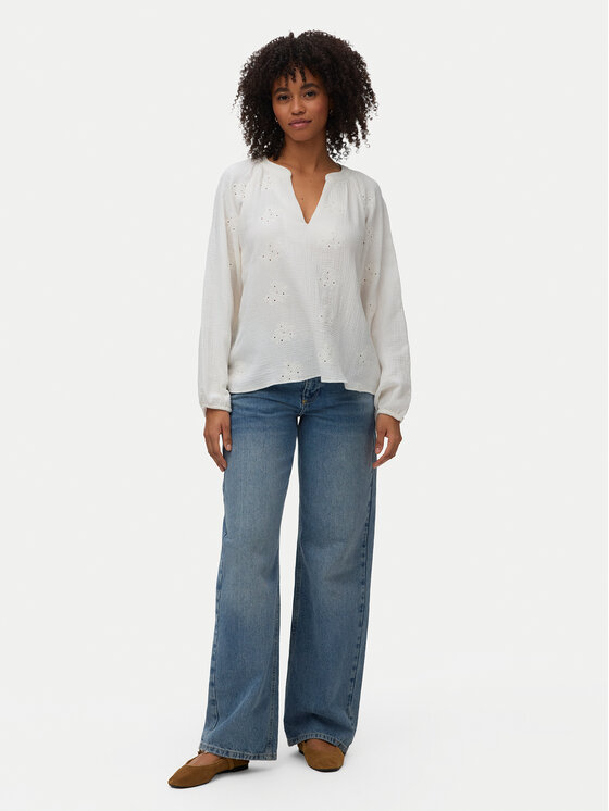 Vero Moda Vero Moda Bluzka Natali 10342739 Biały Regular Fit