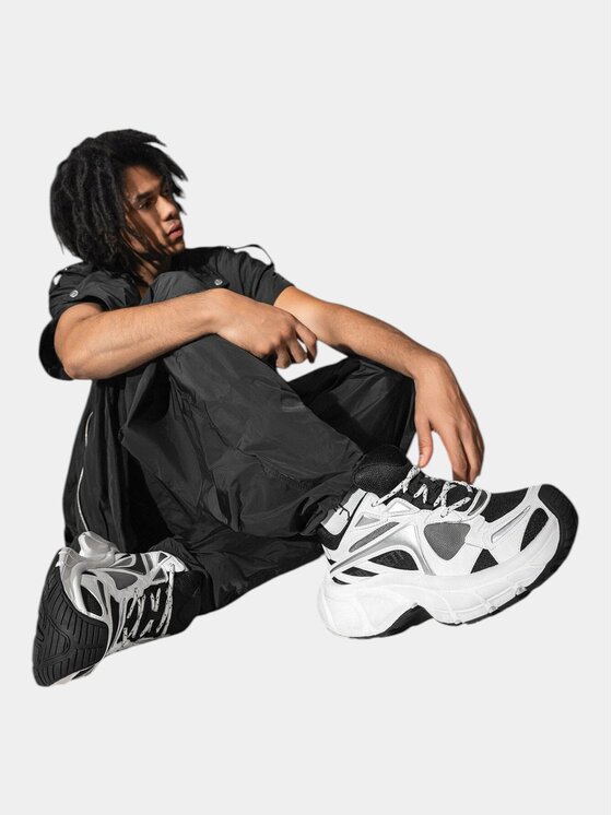 MADE BY SOCIETY MADE BY SOCIETY Sneakersy MBS 01 Neutral Black M - I15929 Biały