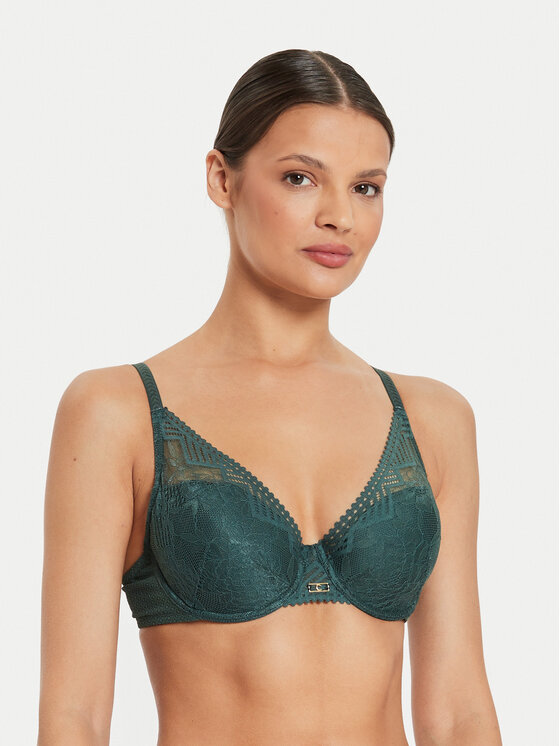 Melltartó alsó huzallal Chantelle, Méret: 80D, Zöld, Origins C13XND