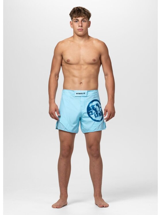 PITBULL PITBULL Szorty sportowe LOGO PALMS Niebieski Regular Fit