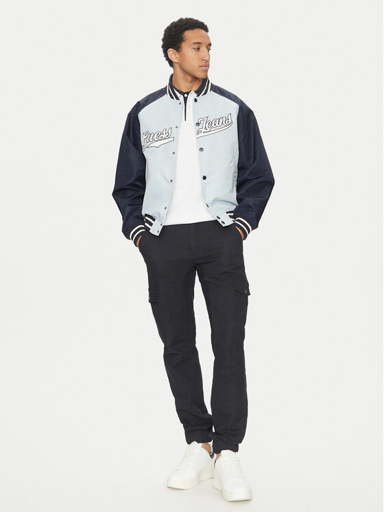 Guess Jeans Guess Jeans Geacă bomber M5GL32 WHAA2 Albastru celest Regular Fit