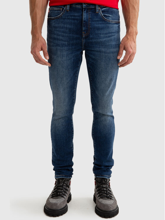 BIG STAR BIG STAR Jeansy DERIC HIGH WAIST Granatowy Skinny Fit